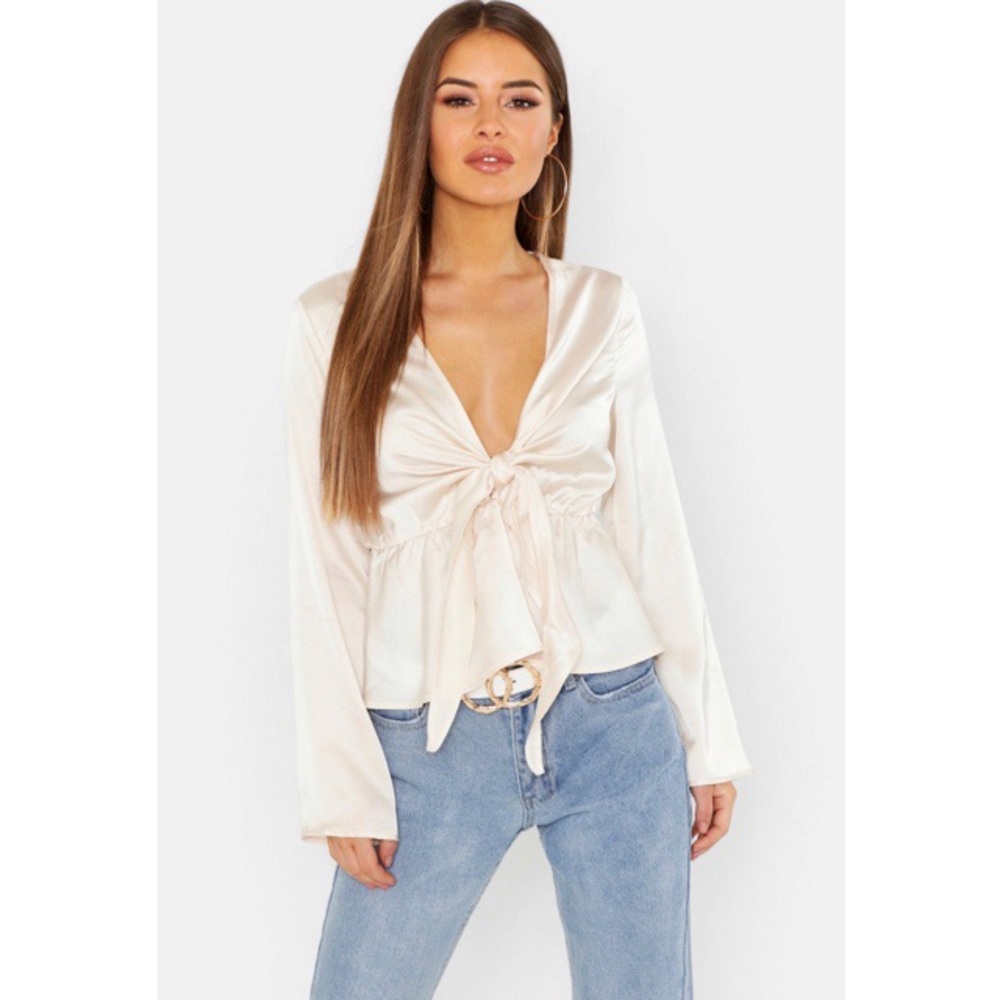 Cream Colored Silk Blouse